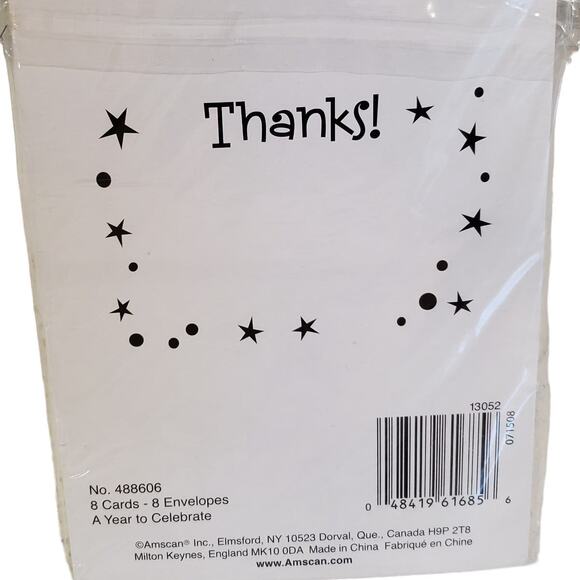 Rainbow Thank You Cards Blank Thank You Cards A Year to Celebrate Birthday Card - Picture 3 of 6